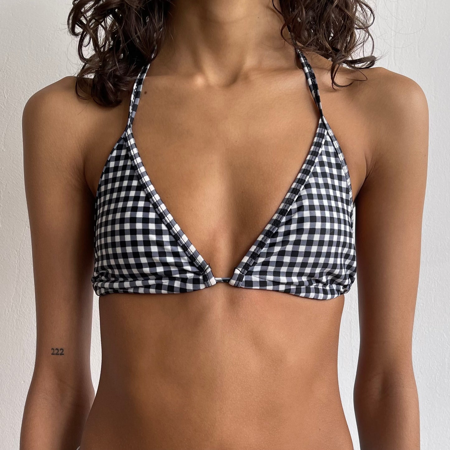 Black gingham bikini - Size XS/S
