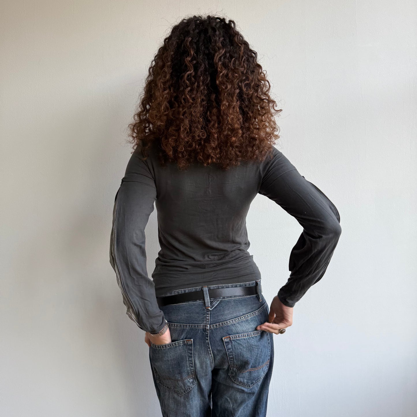 Grey Cop Copine zip top - Size S