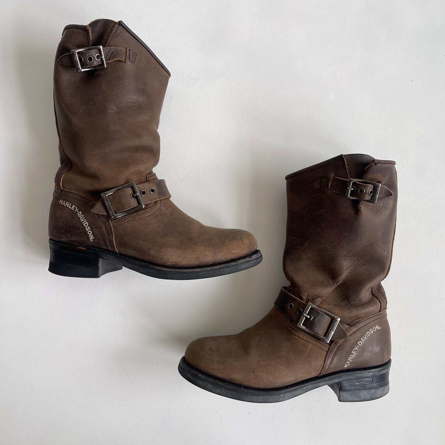 Brown Harley Davidson boots - Size UK5