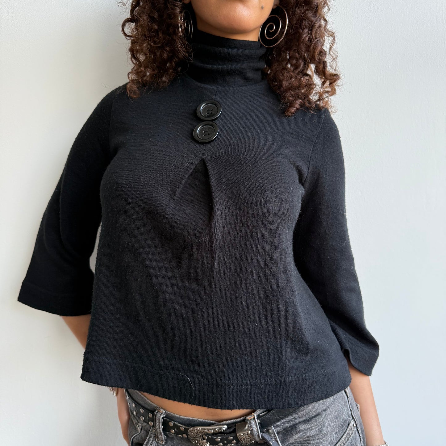 Button roll neck - Size S