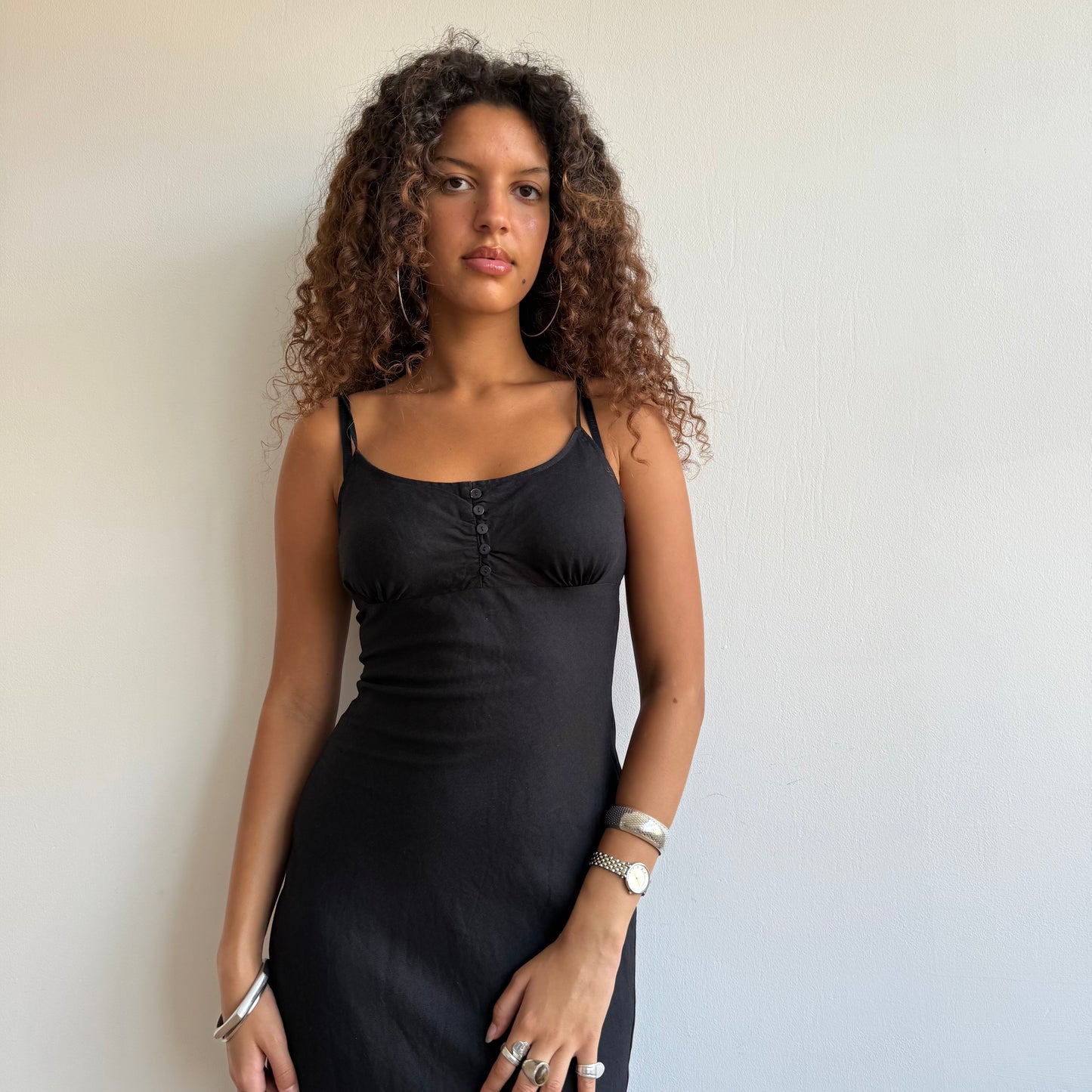 Black milkmaid dress - Size S