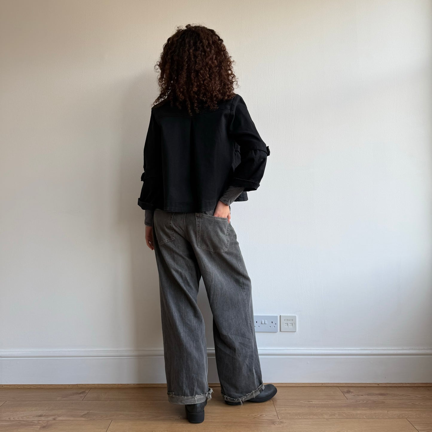 Black peacoat - Size S