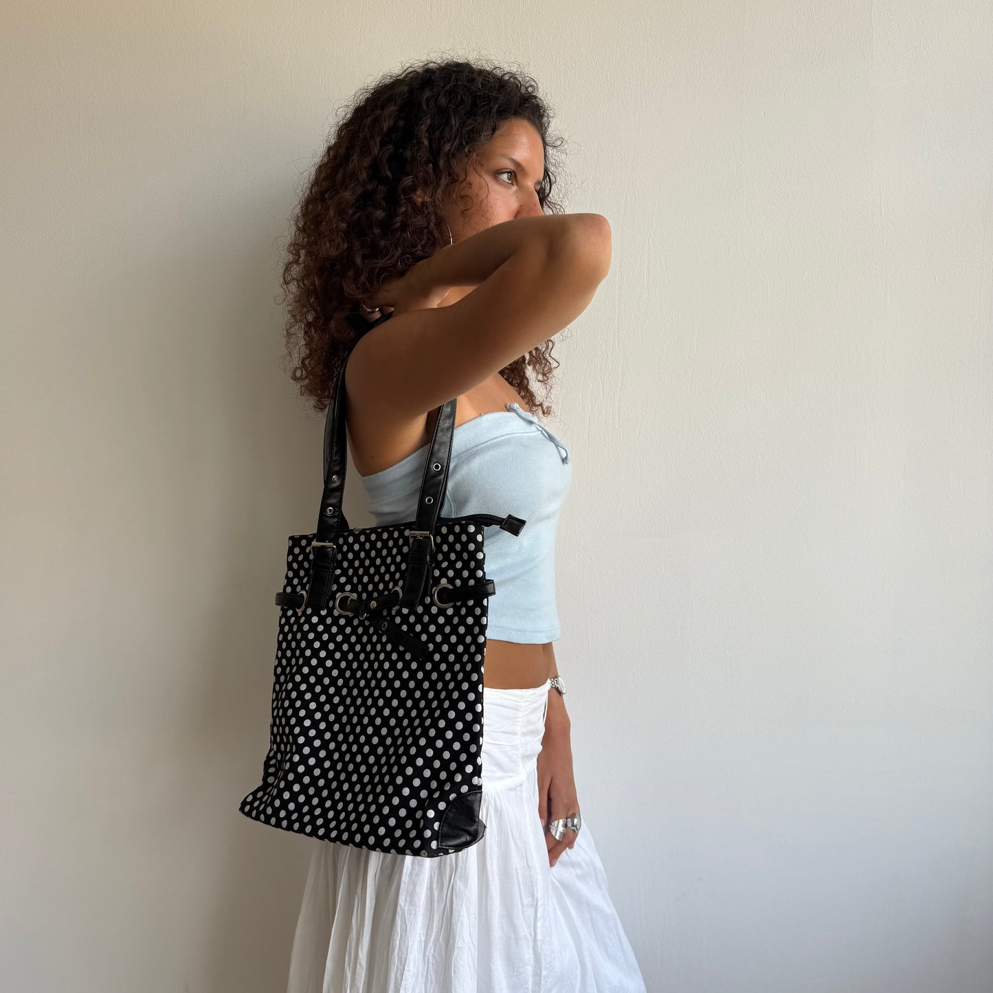 Polka dot tote bag
