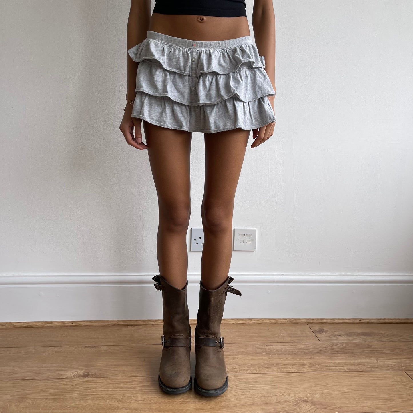 Grey rara frilly skirt - Size S
