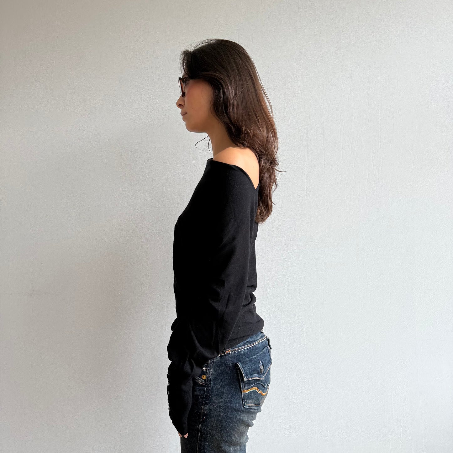 Black slouchy knit - Size S/M