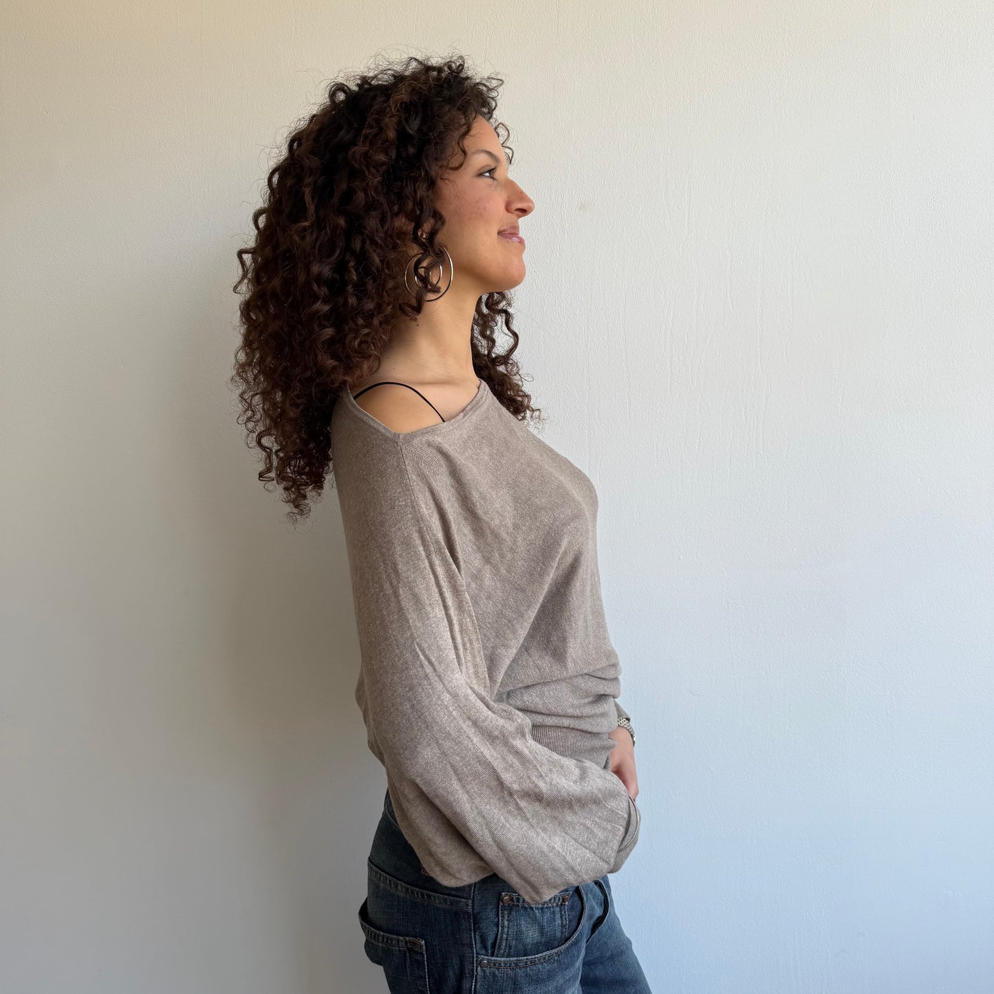 Taupe slouchy knit - Size M
