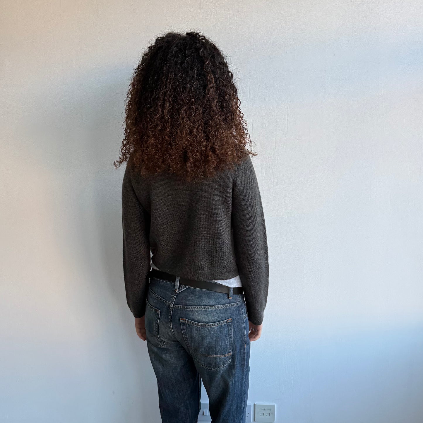 Grey double breasted peacoat jumper - Size S/M