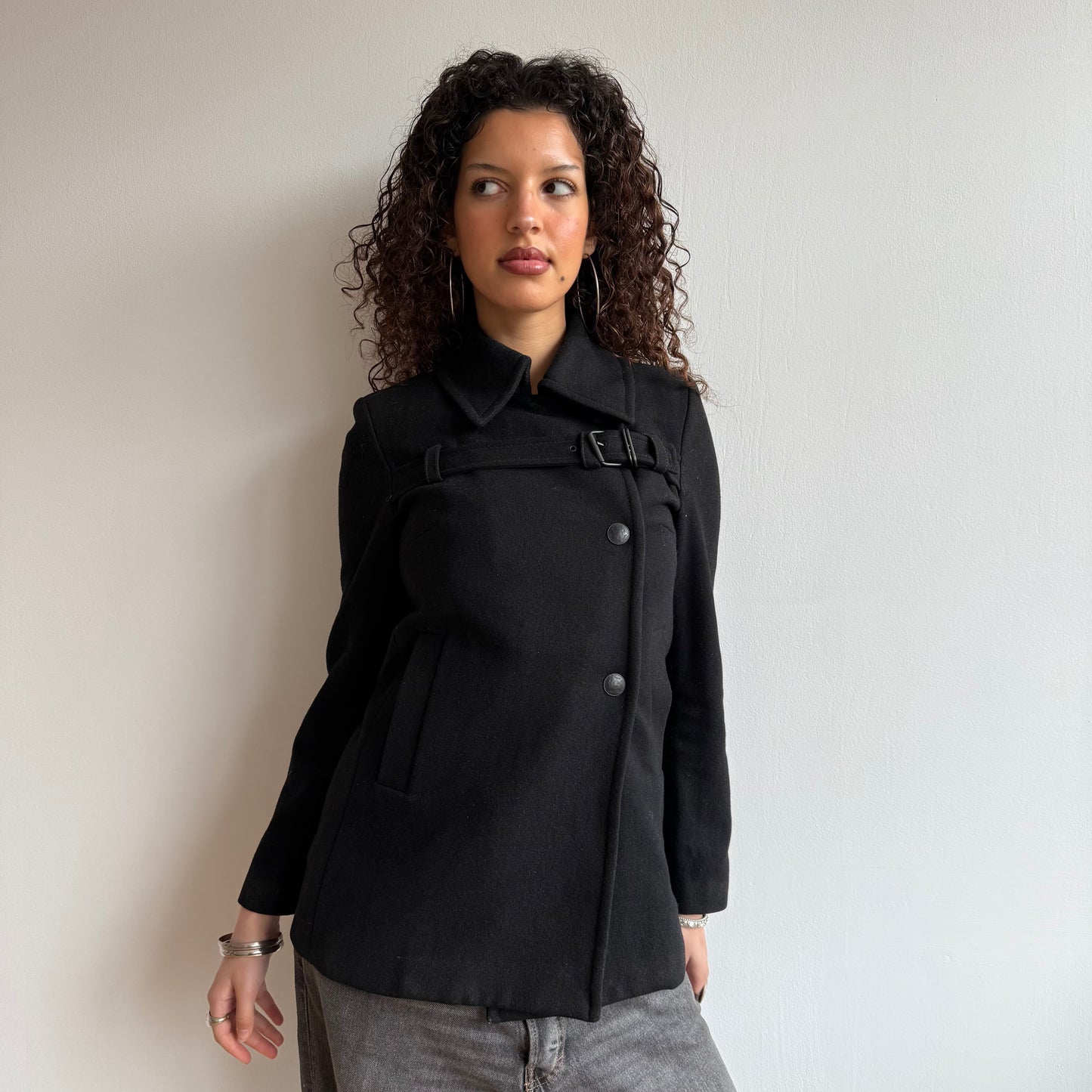 Cop Copine buckle peacoat - Size S