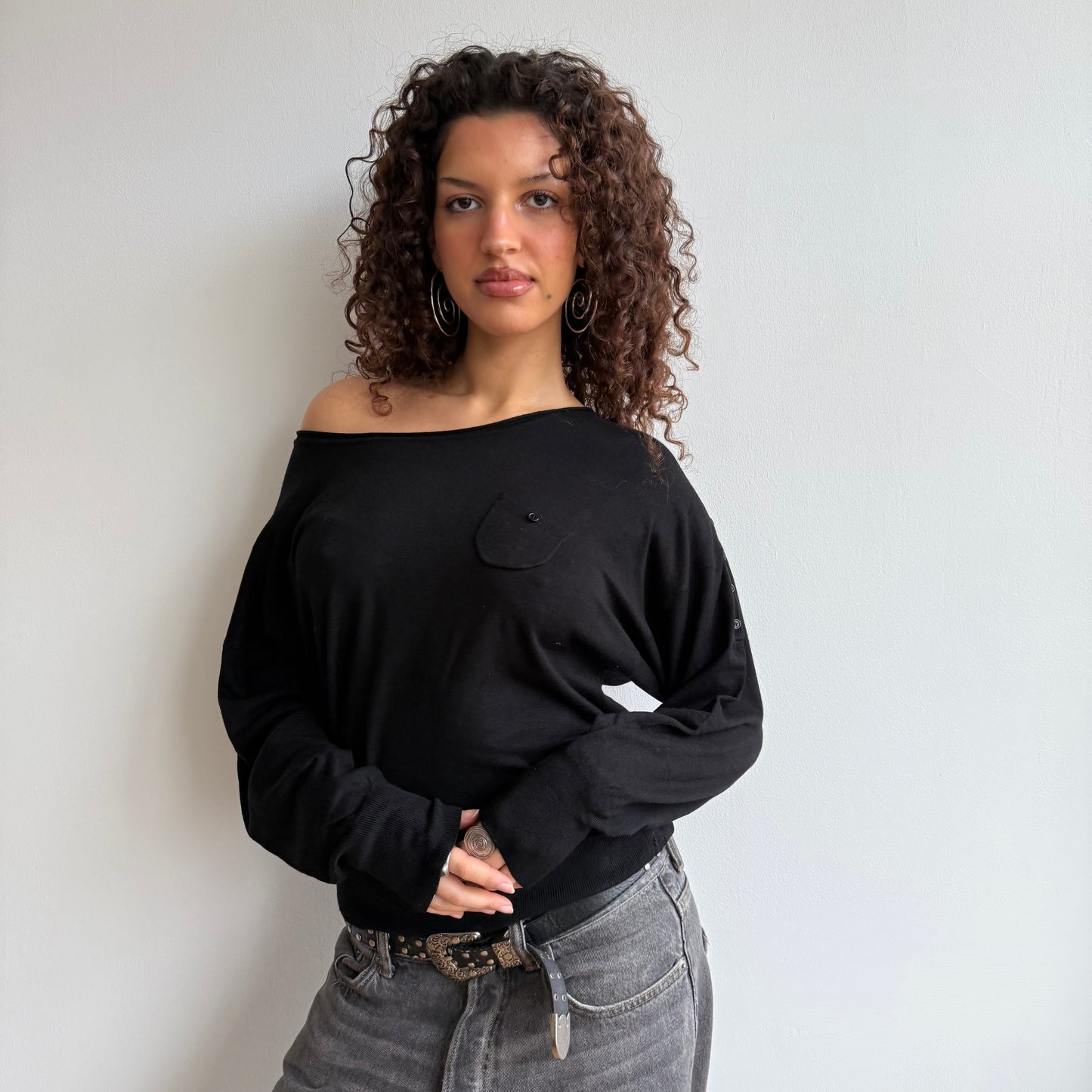 Black slouchy knit - Size S