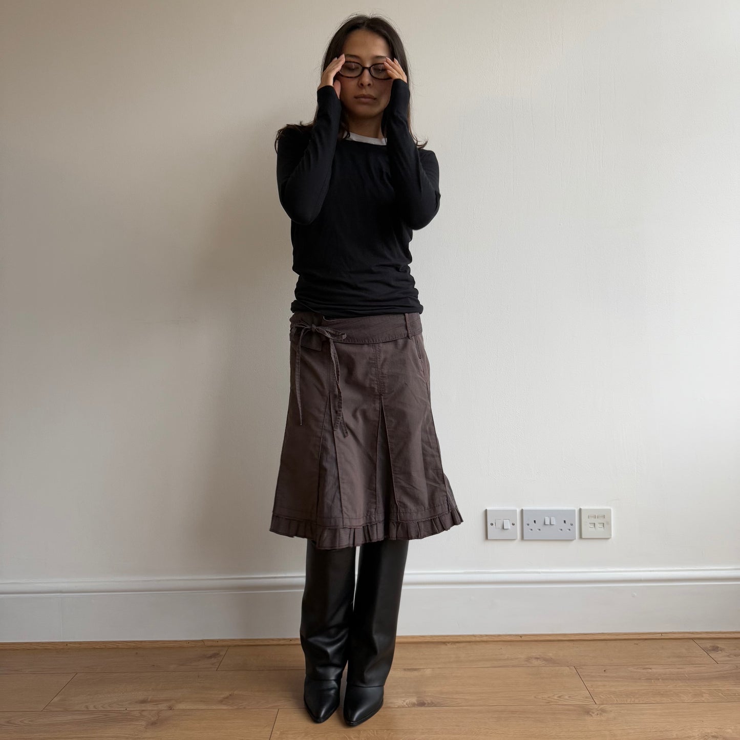 Brown cargo skirt - Size S