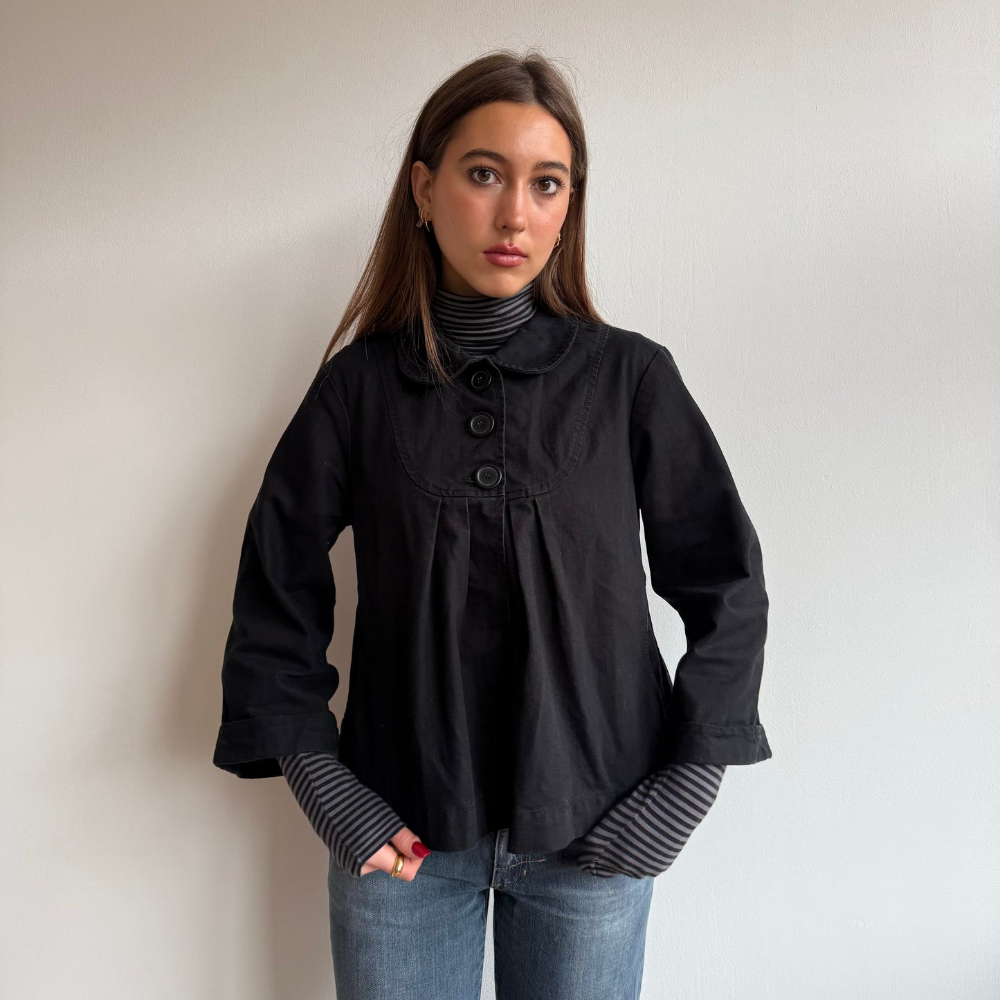 Black peacoat - Size M