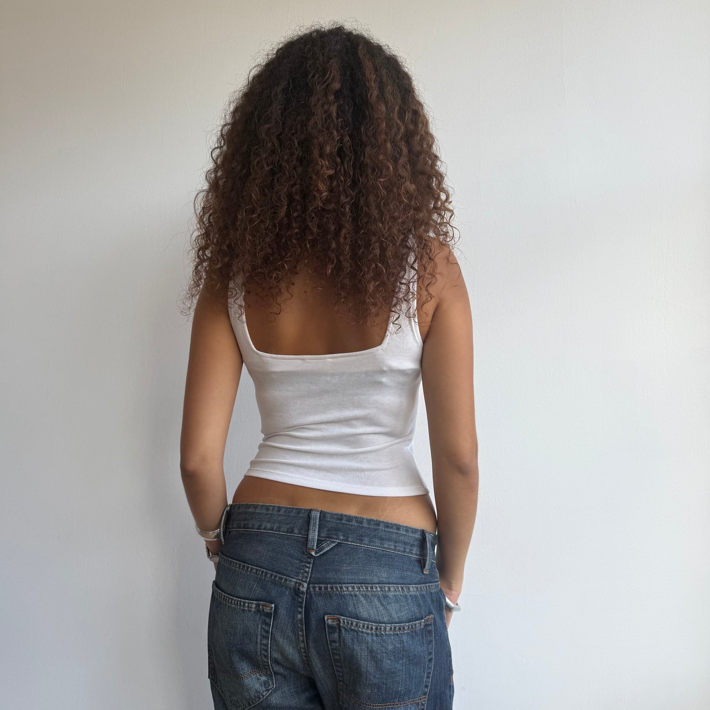 White milkmaid cami - Size S
