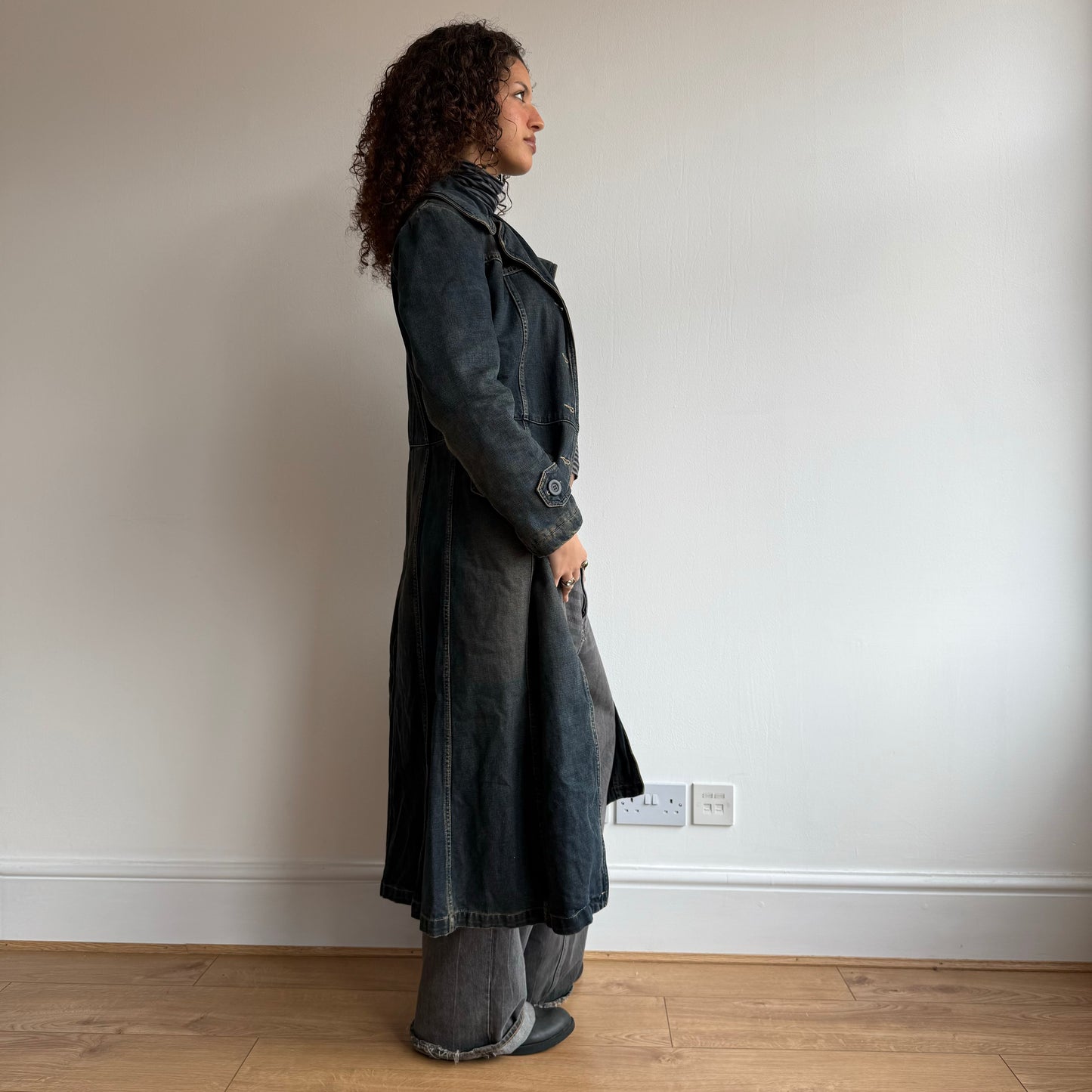 Long denim trench - Size S