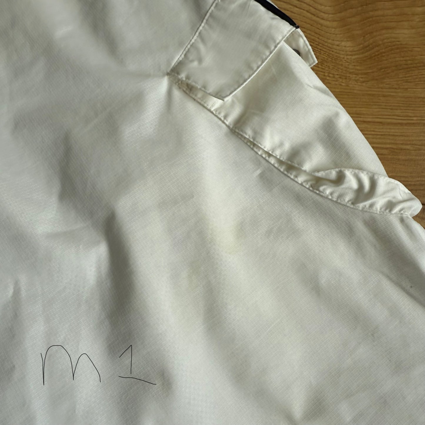 White Adidas cargo capris - Size S + M