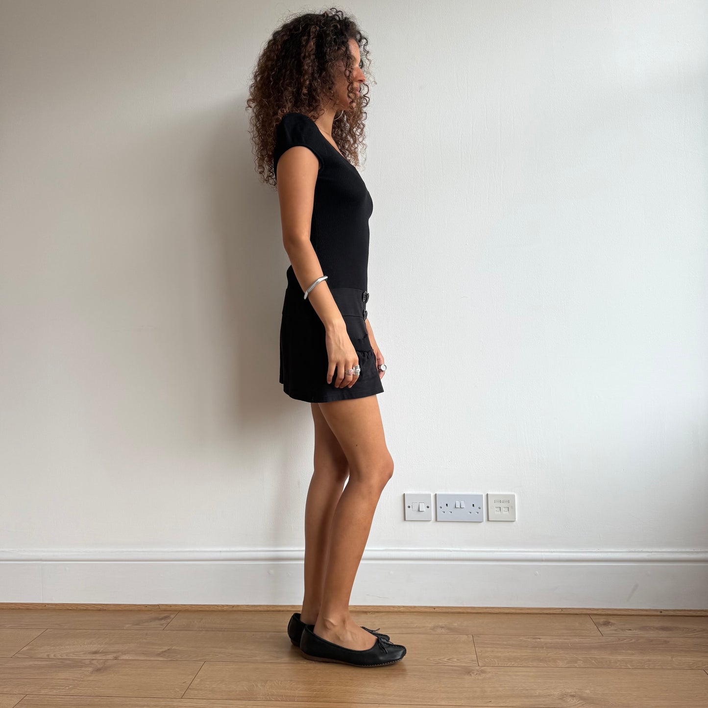 Morgan black peacoat dress - Size M