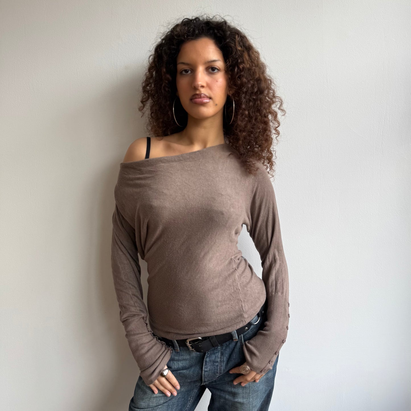 Brown slouchy knit - Size S