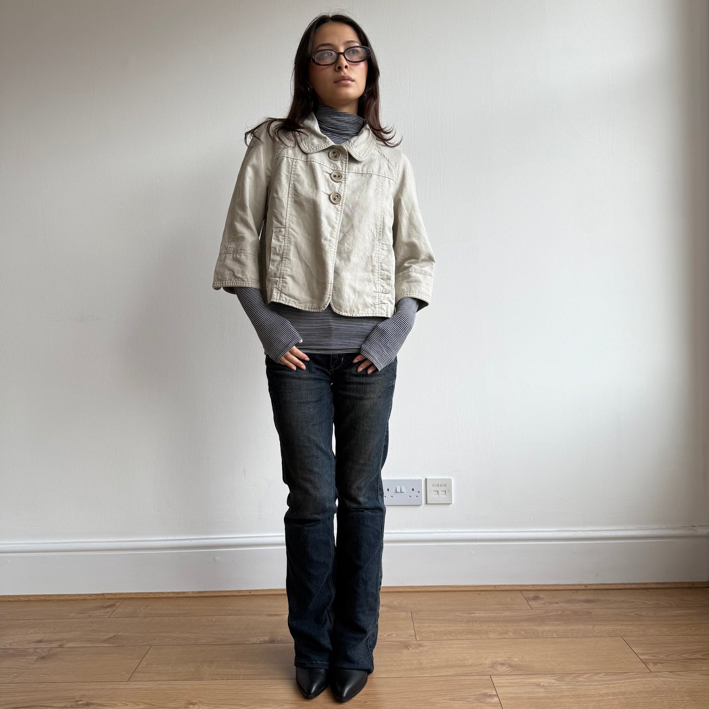 Beige swing jacket - Size S