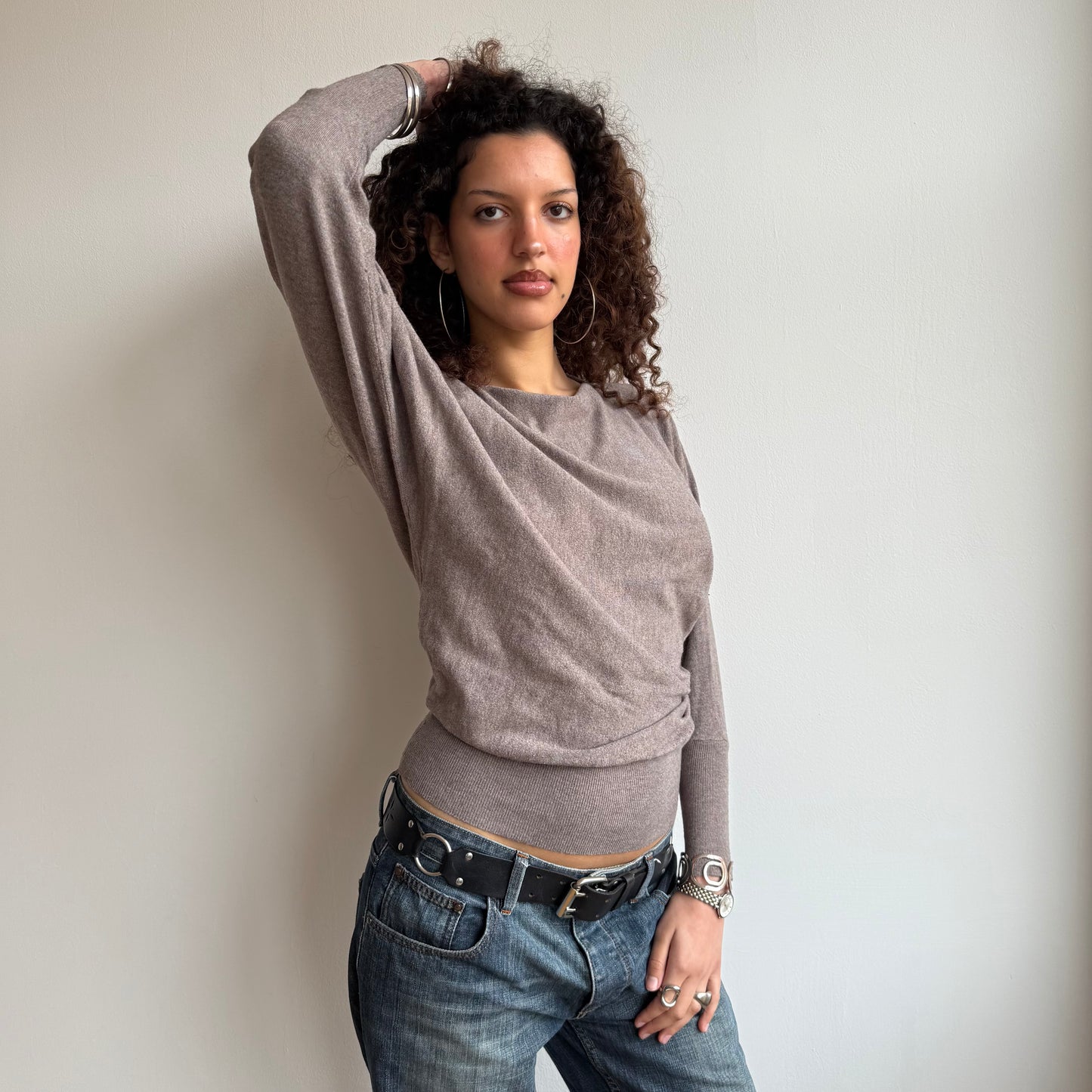 Taupe slouchy knit - Size S