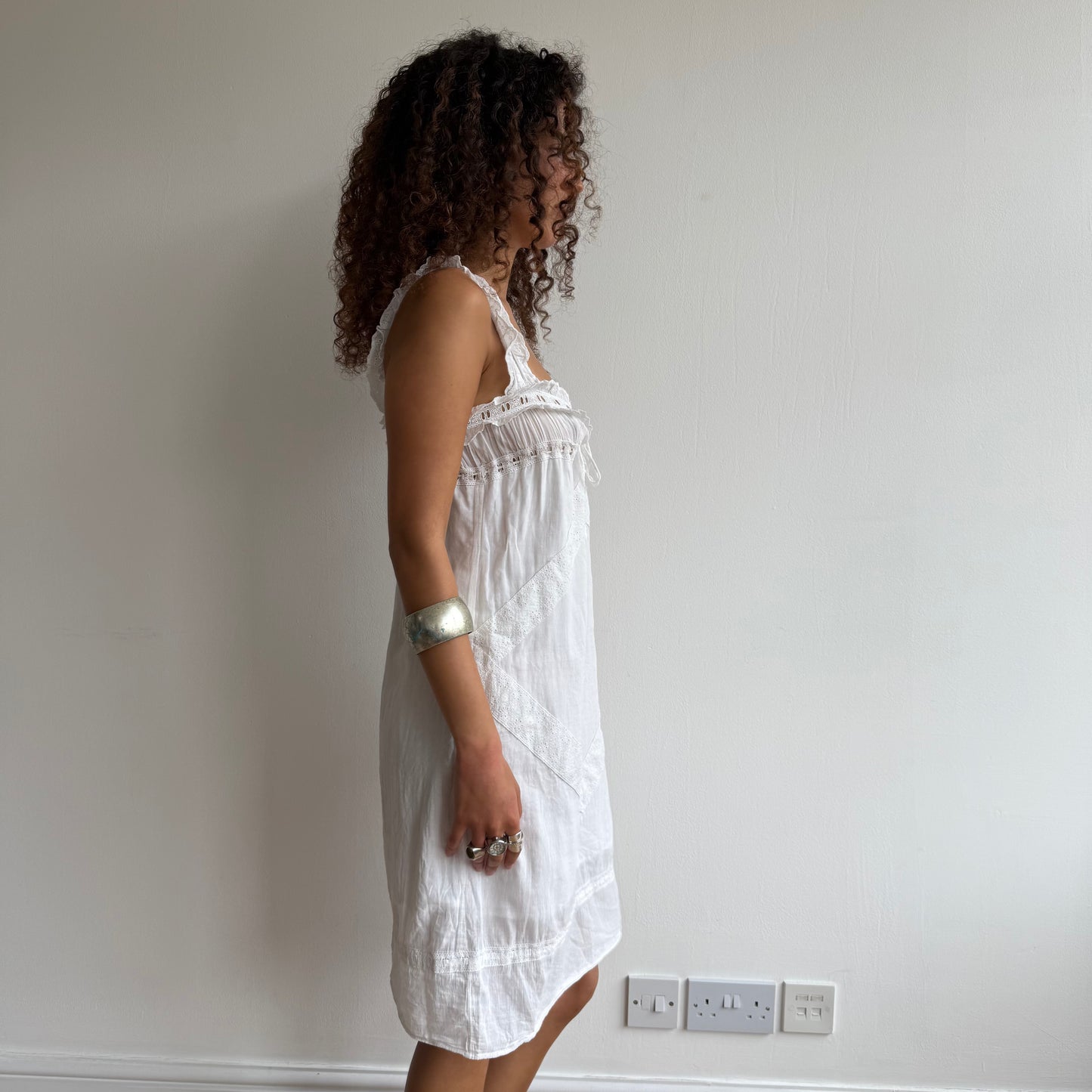 White milkmaid dress - Size S/M