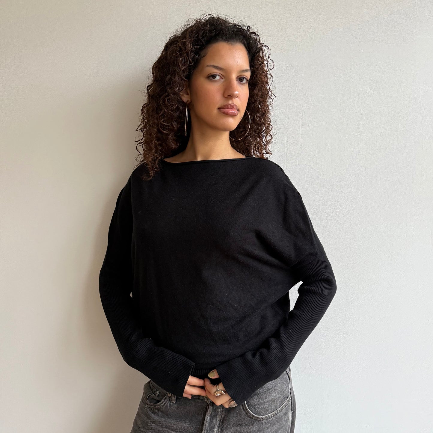 Black slouchy knit - Size M