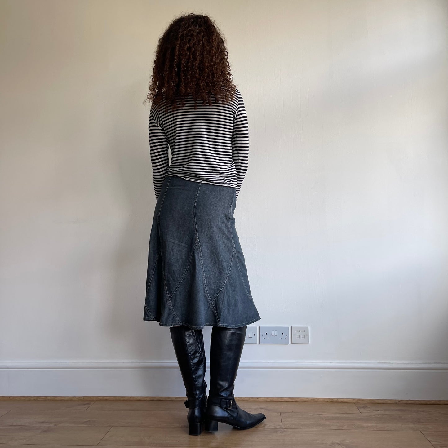 Black stripe roll neck - Size S