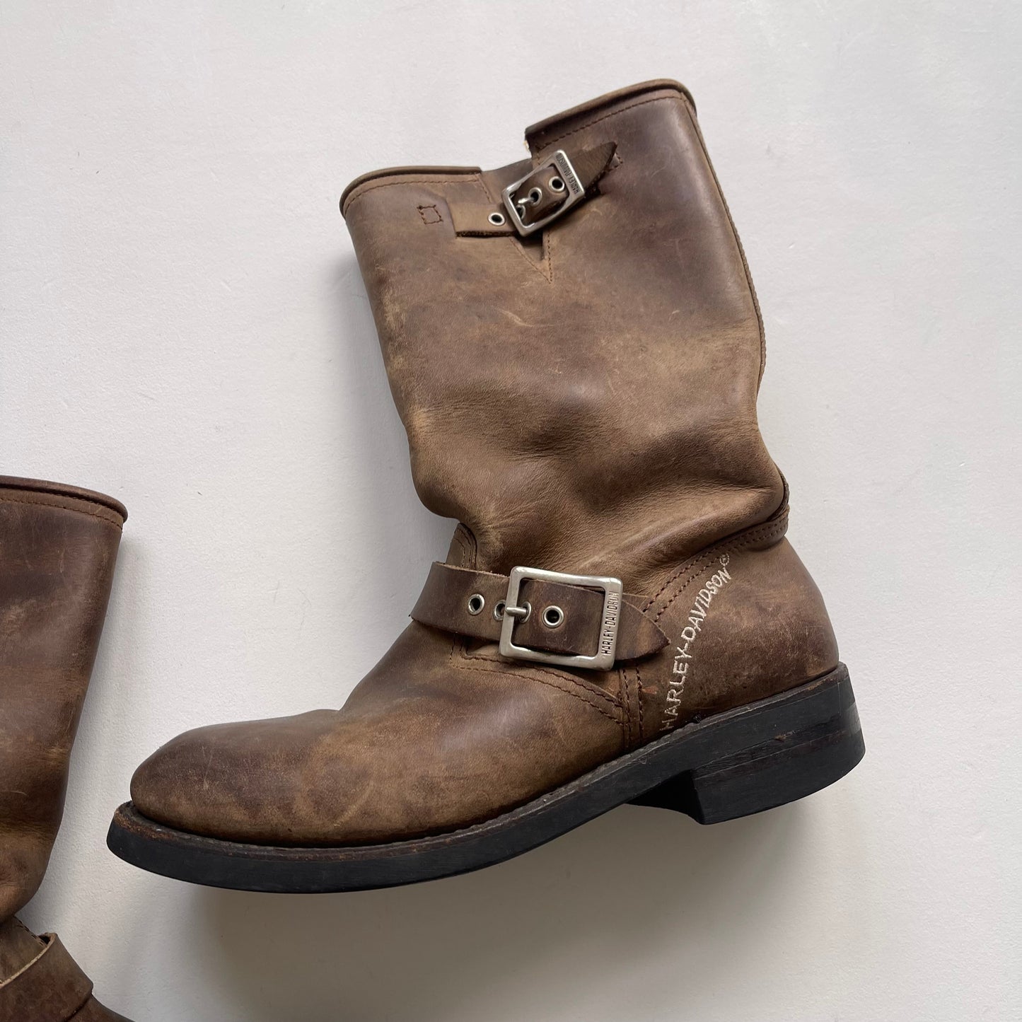 Brown Harley Davidson boots - Size UK6/EU39