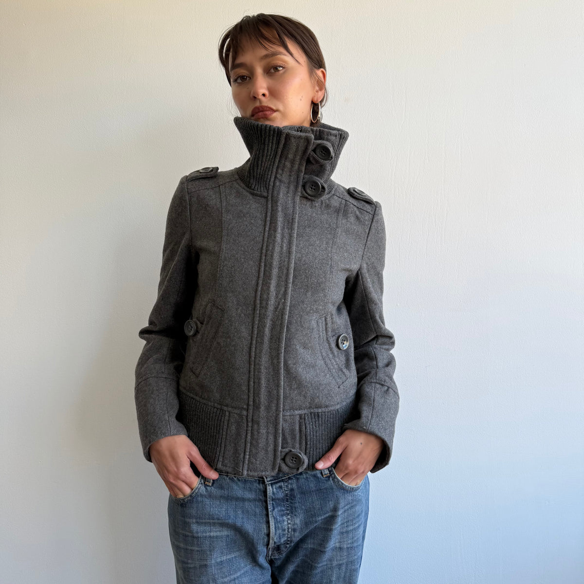 Grey bomber jacket - Size M