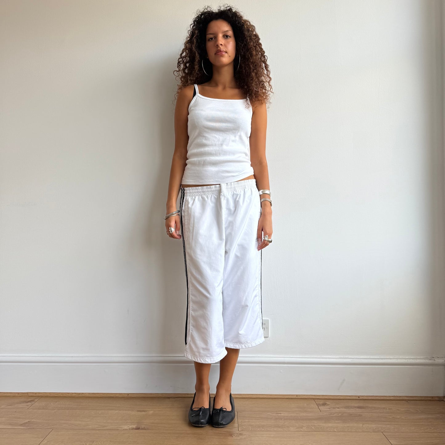 White Adidas capris - Size L