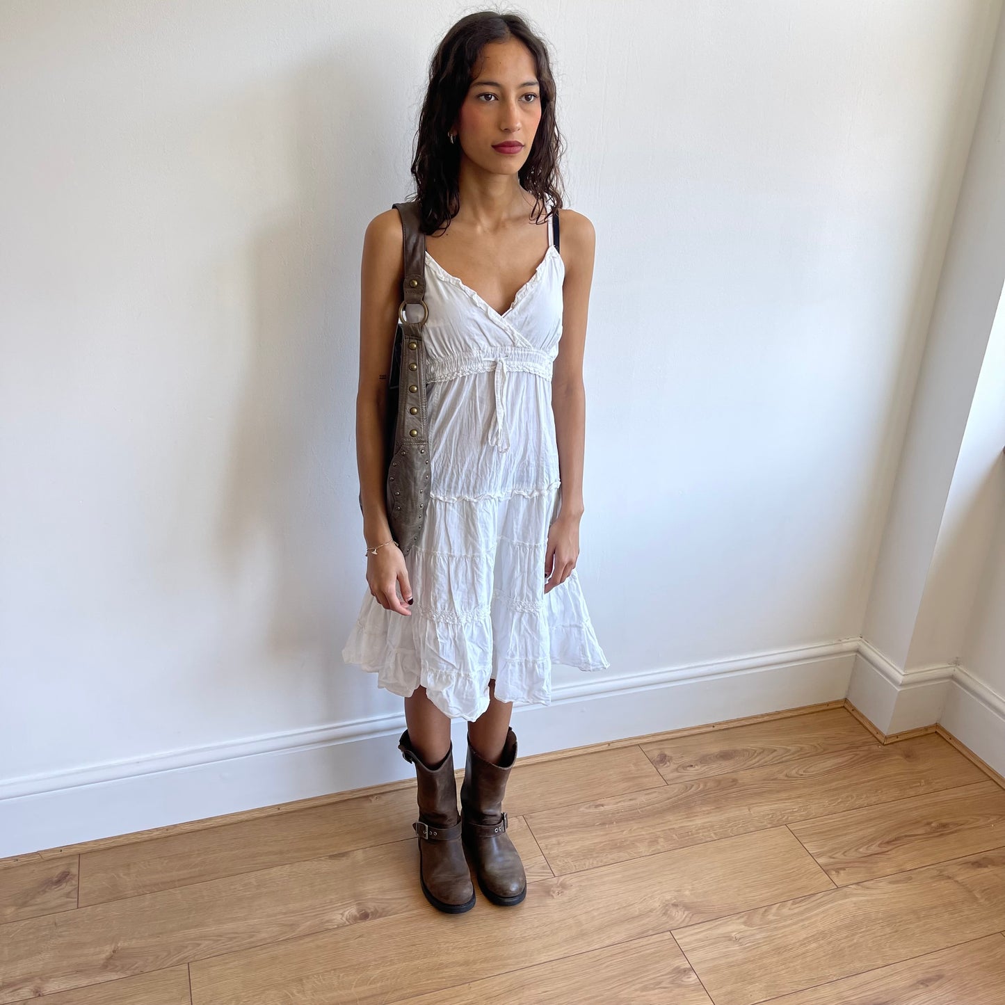 White boho summer dress - Size S