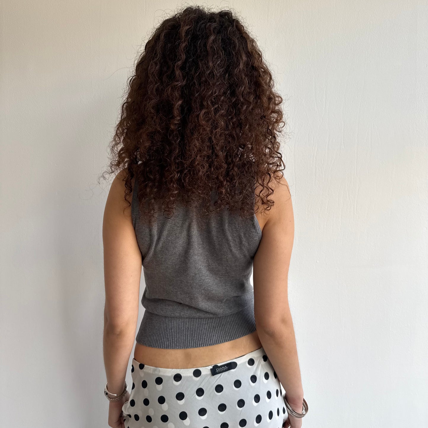 Grey sleeveless roll neck - Size S