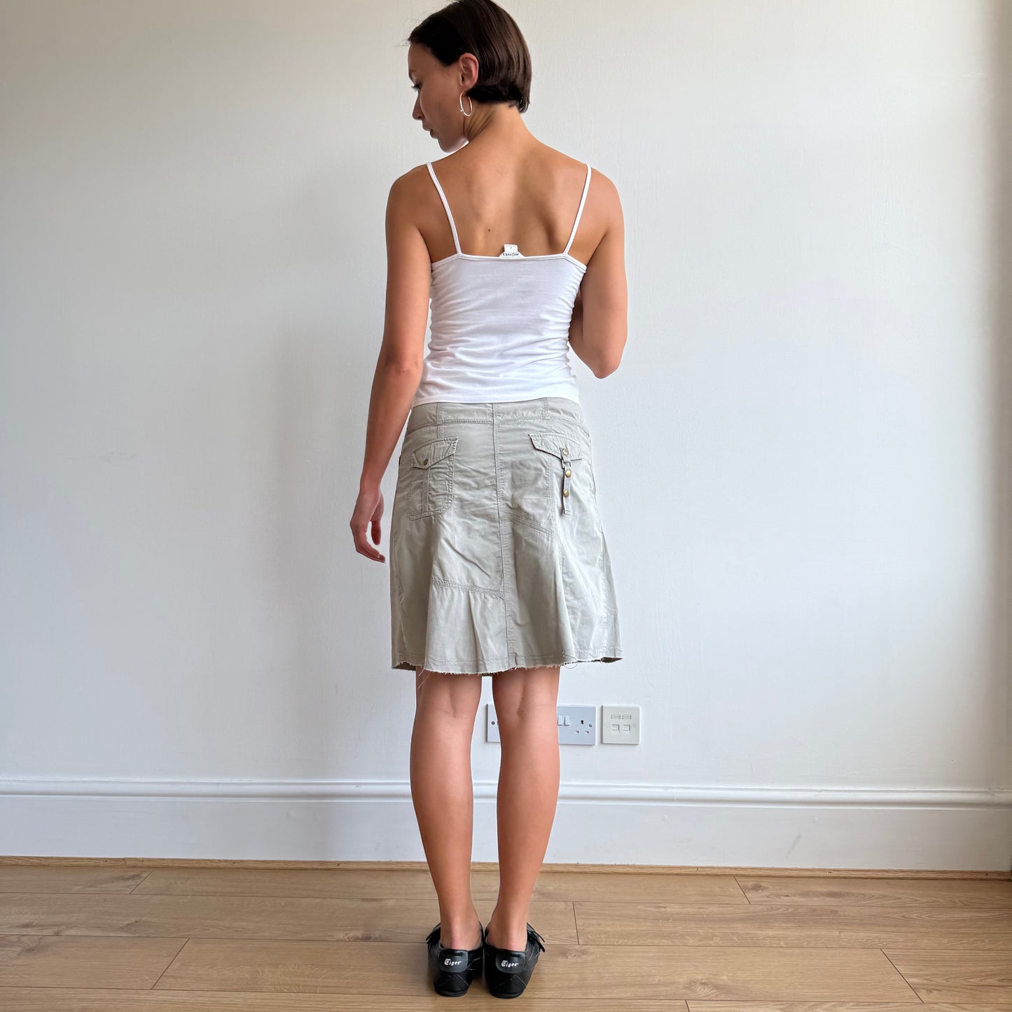 Khaki cargo tassel skirt - Size S