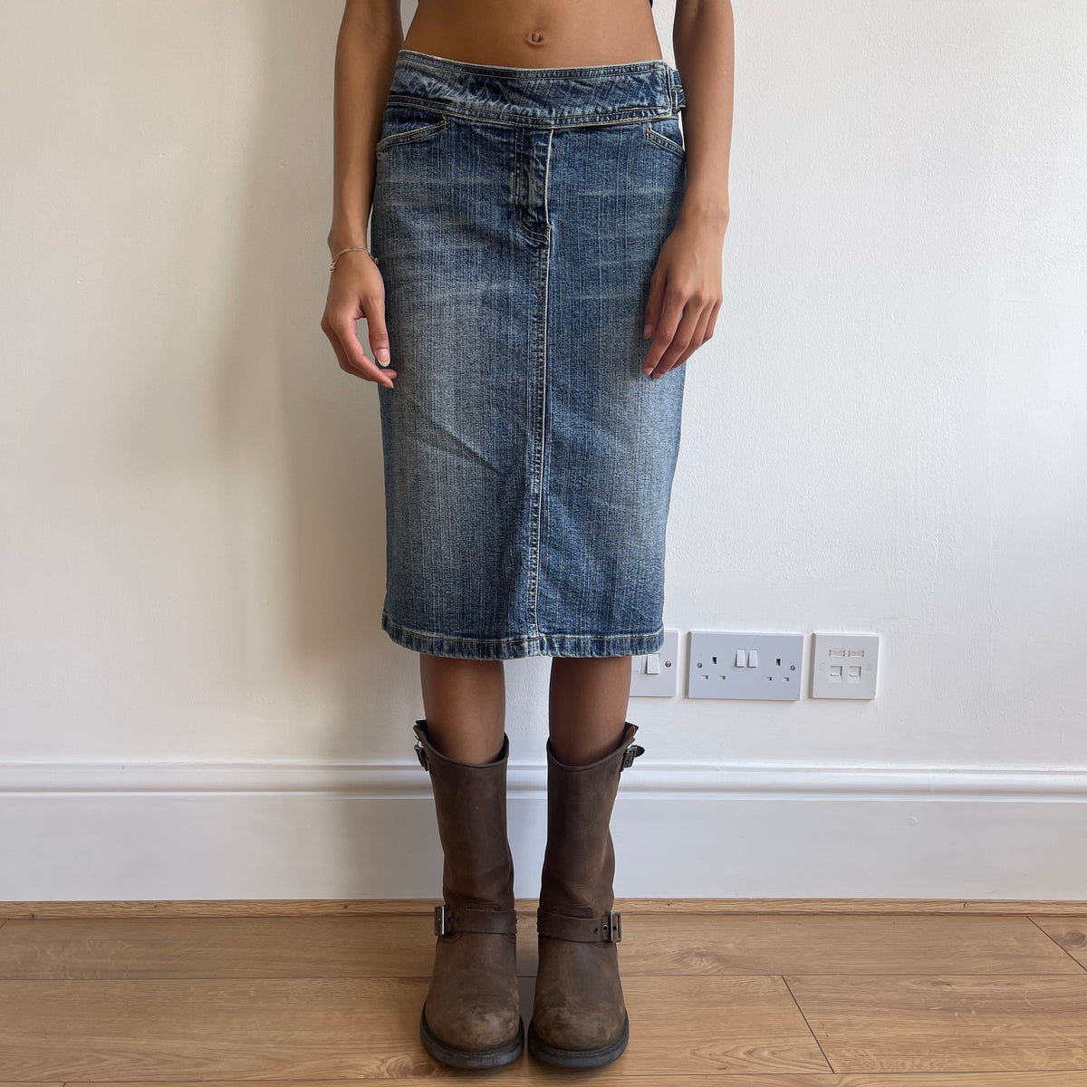 Denim midi skirt - Size S