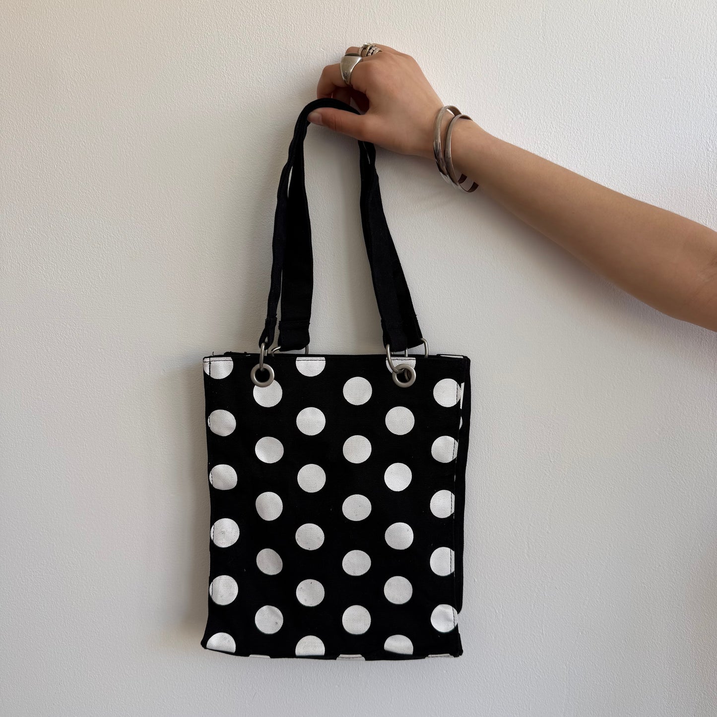 Polka dot handbag