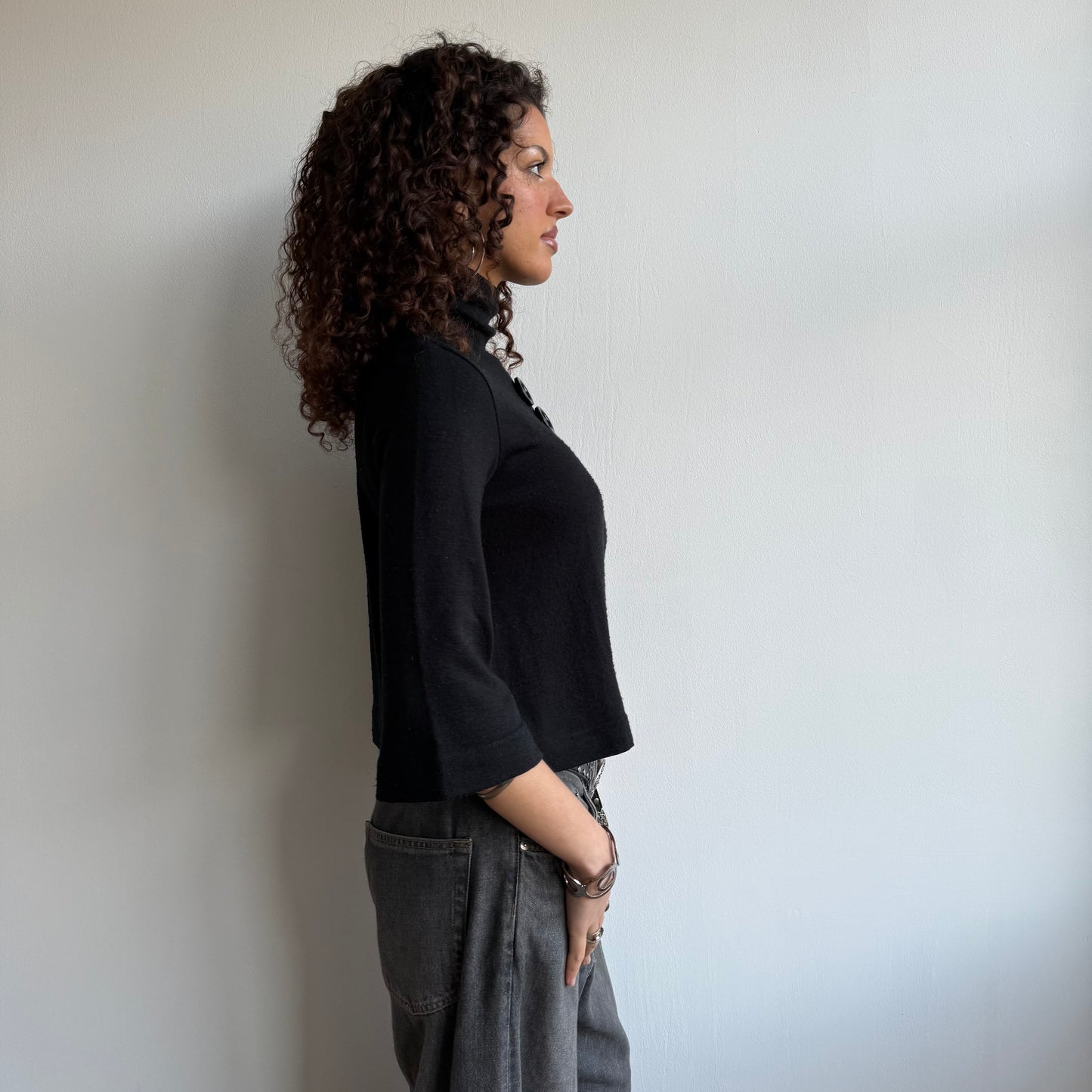 Button roll neck - Size S