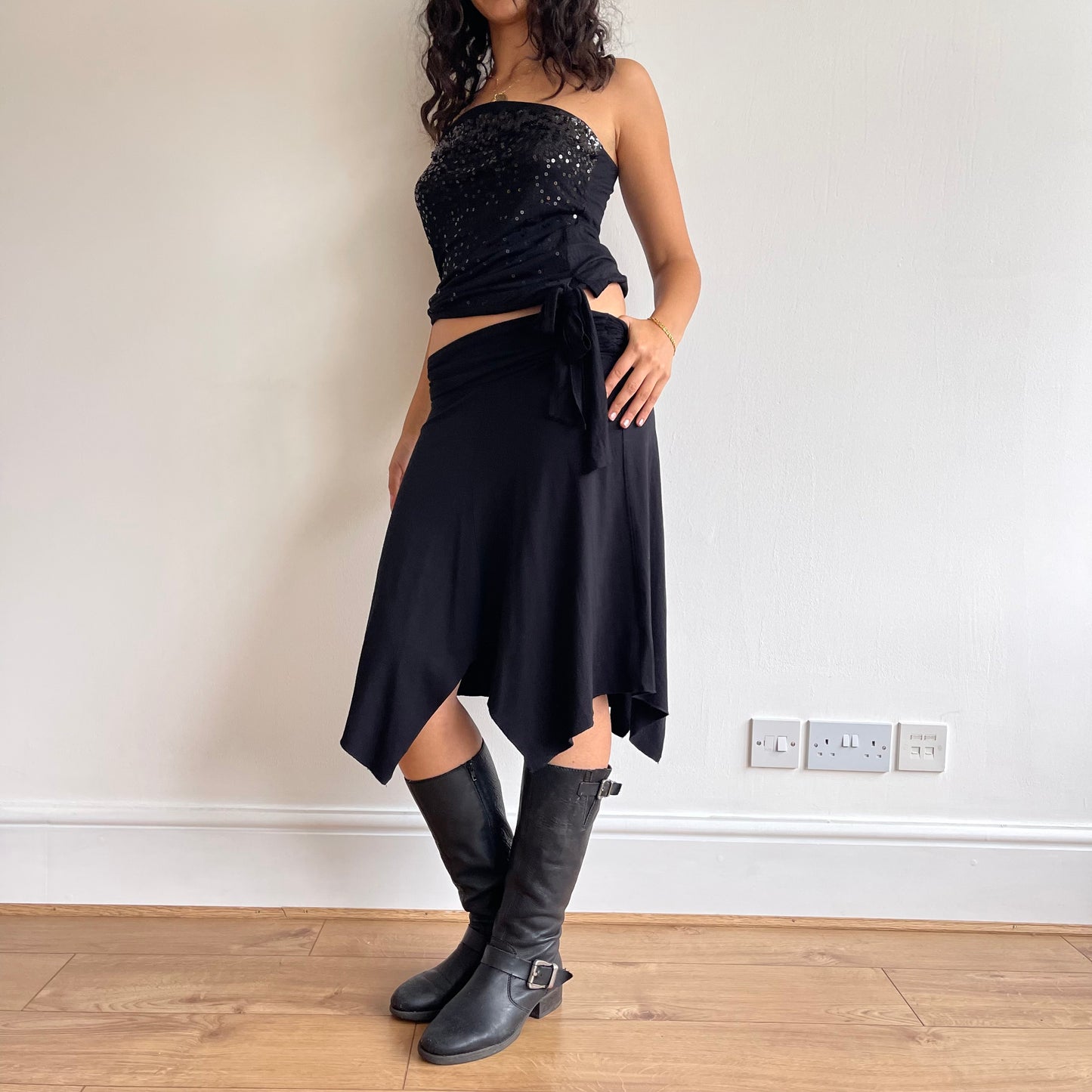 Black sequin bandeau - Size M
