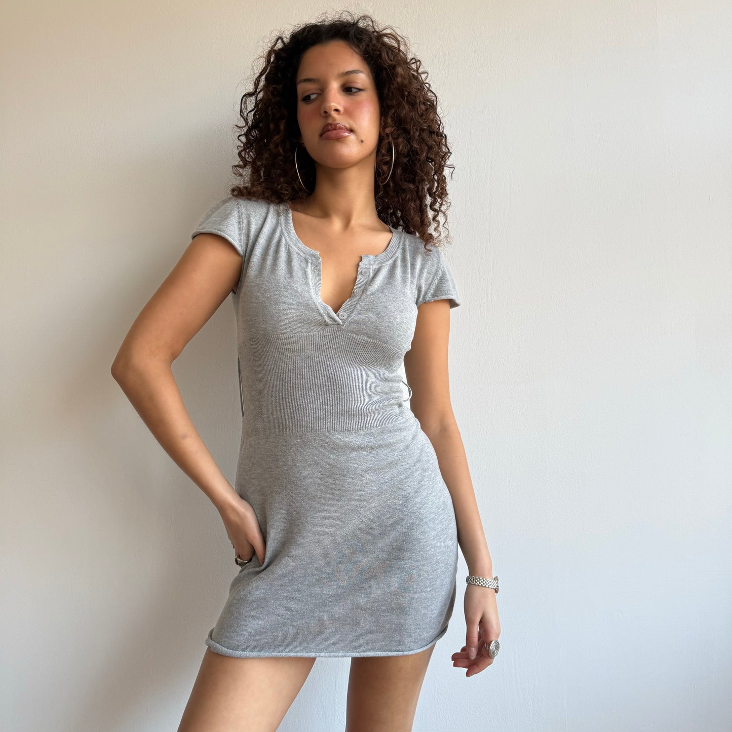 Grey knit dress - Size S