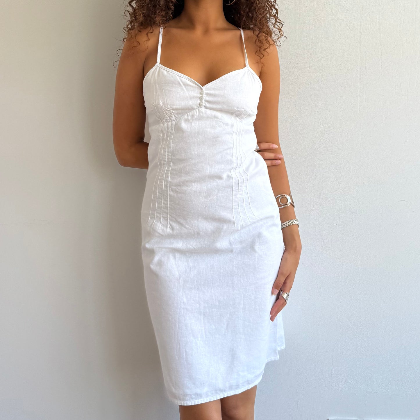 White milkmaid dress - Size S