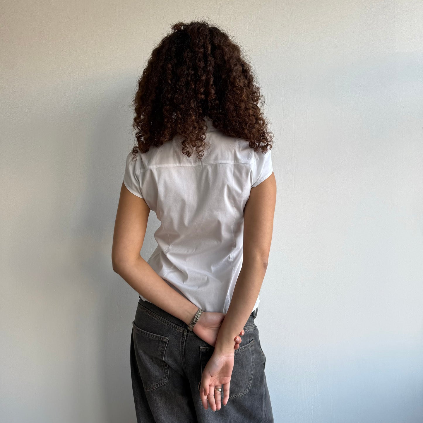 Short sleeve white shirt - Size S