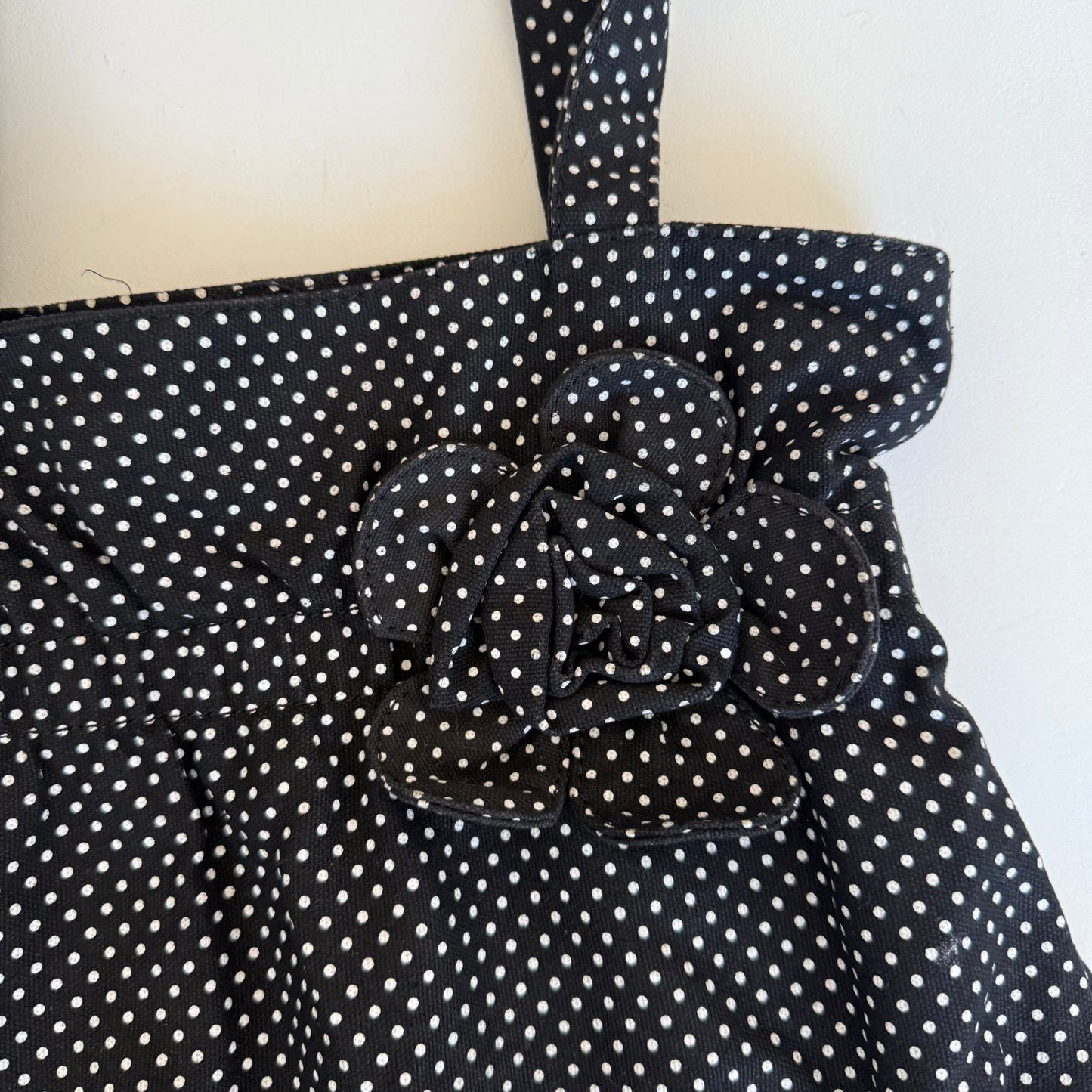 Polka dot flower bag