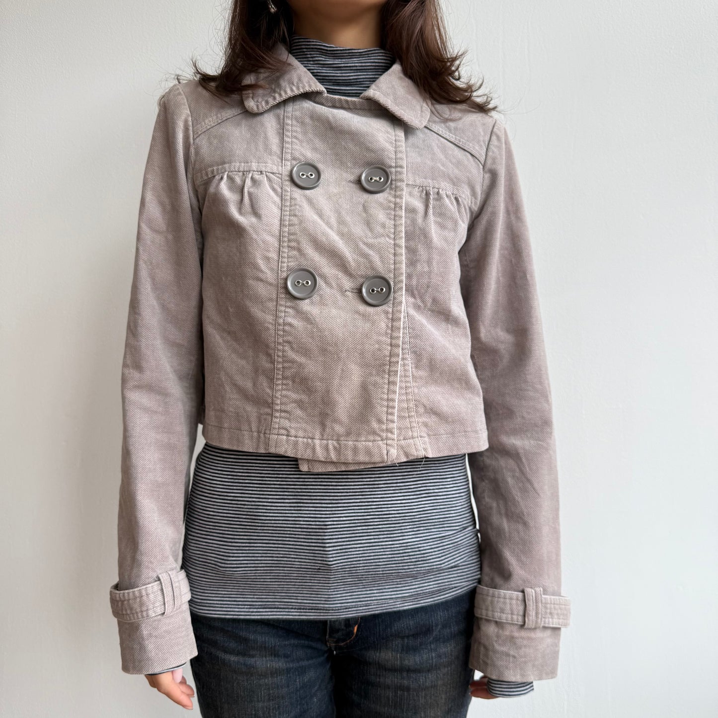 Beige peacoat - Size S