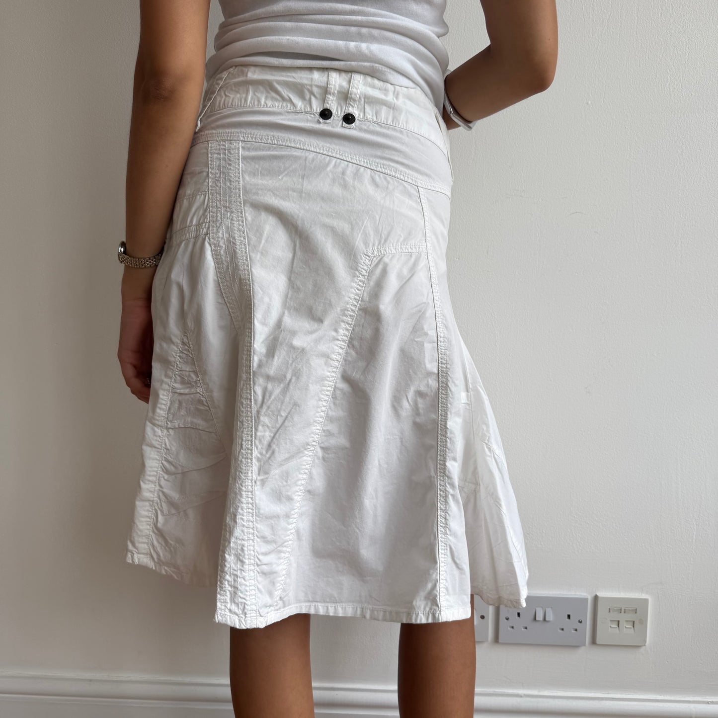 White cargo midi skirt - Size S
