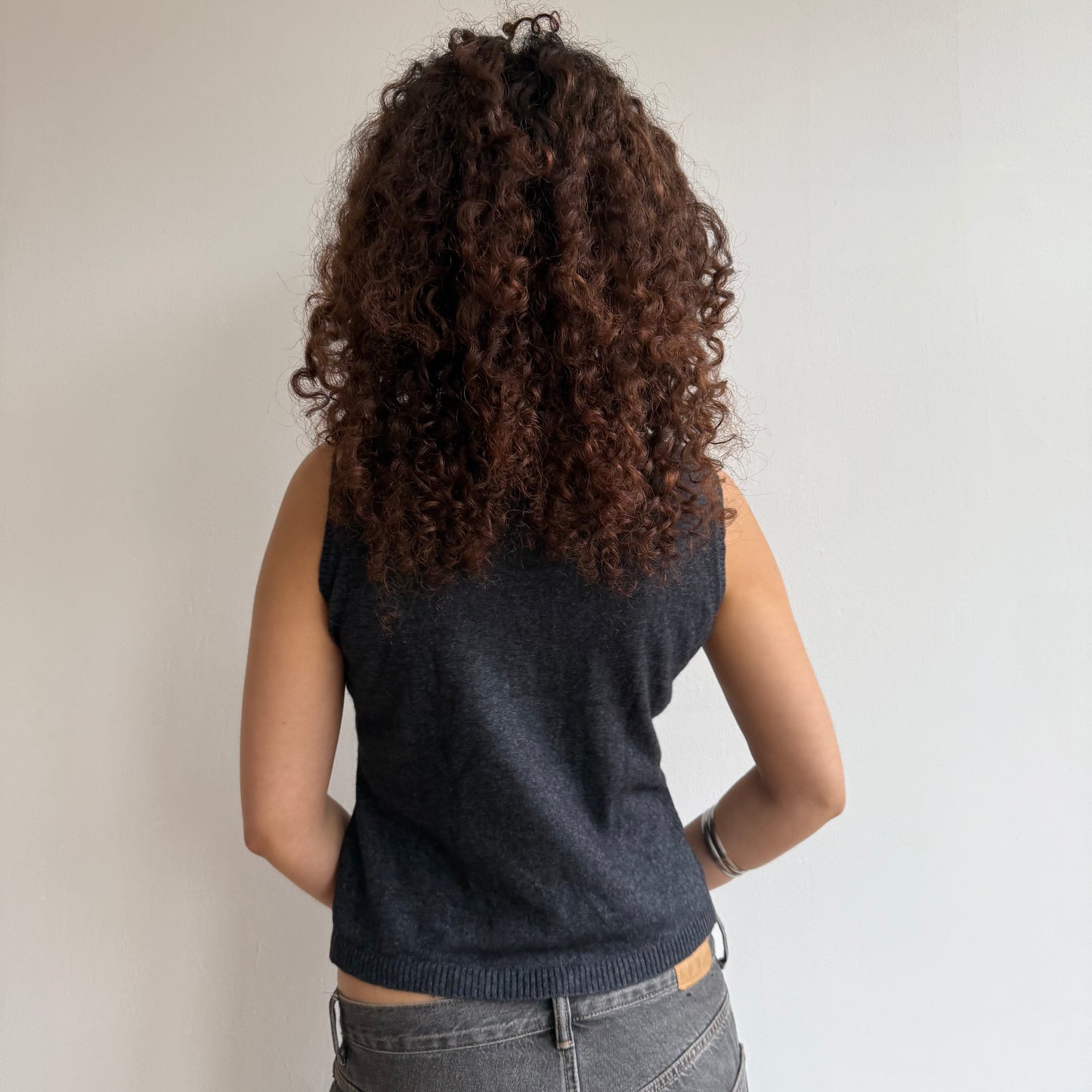 Grey sleeveless roll neck - Size S
