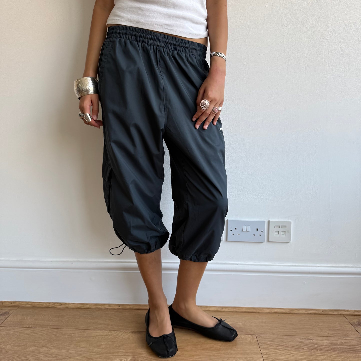 Navy Adidas capris - Size M