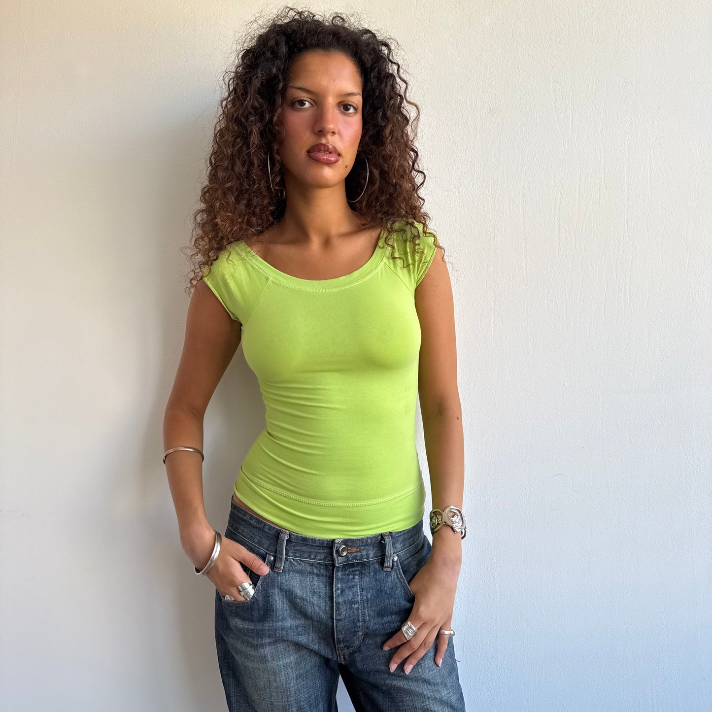 Green Bardot tshirt - Size XS