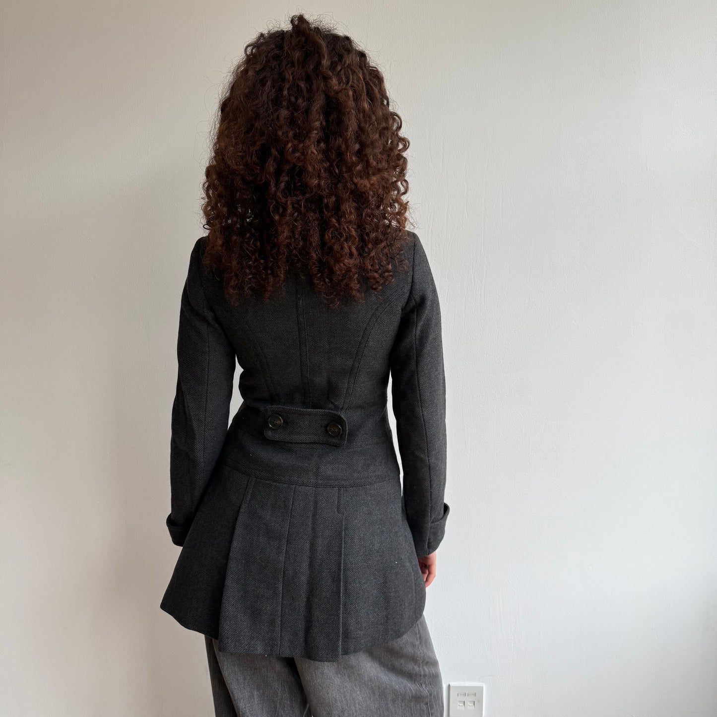 Grey peacoat dress - Size XS