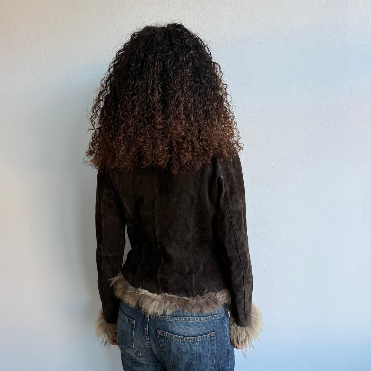 Brown suede afghan coat - Size S