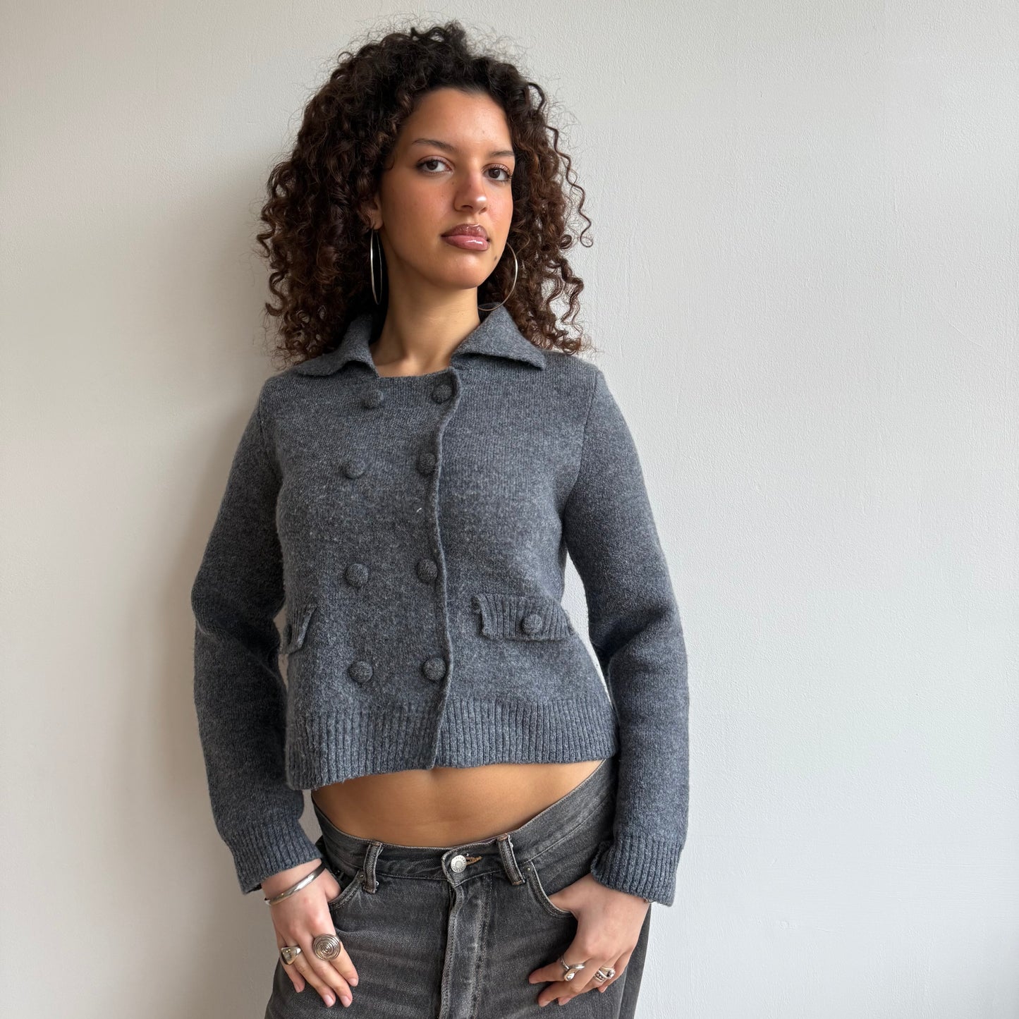 Grey pea-knit - Size S