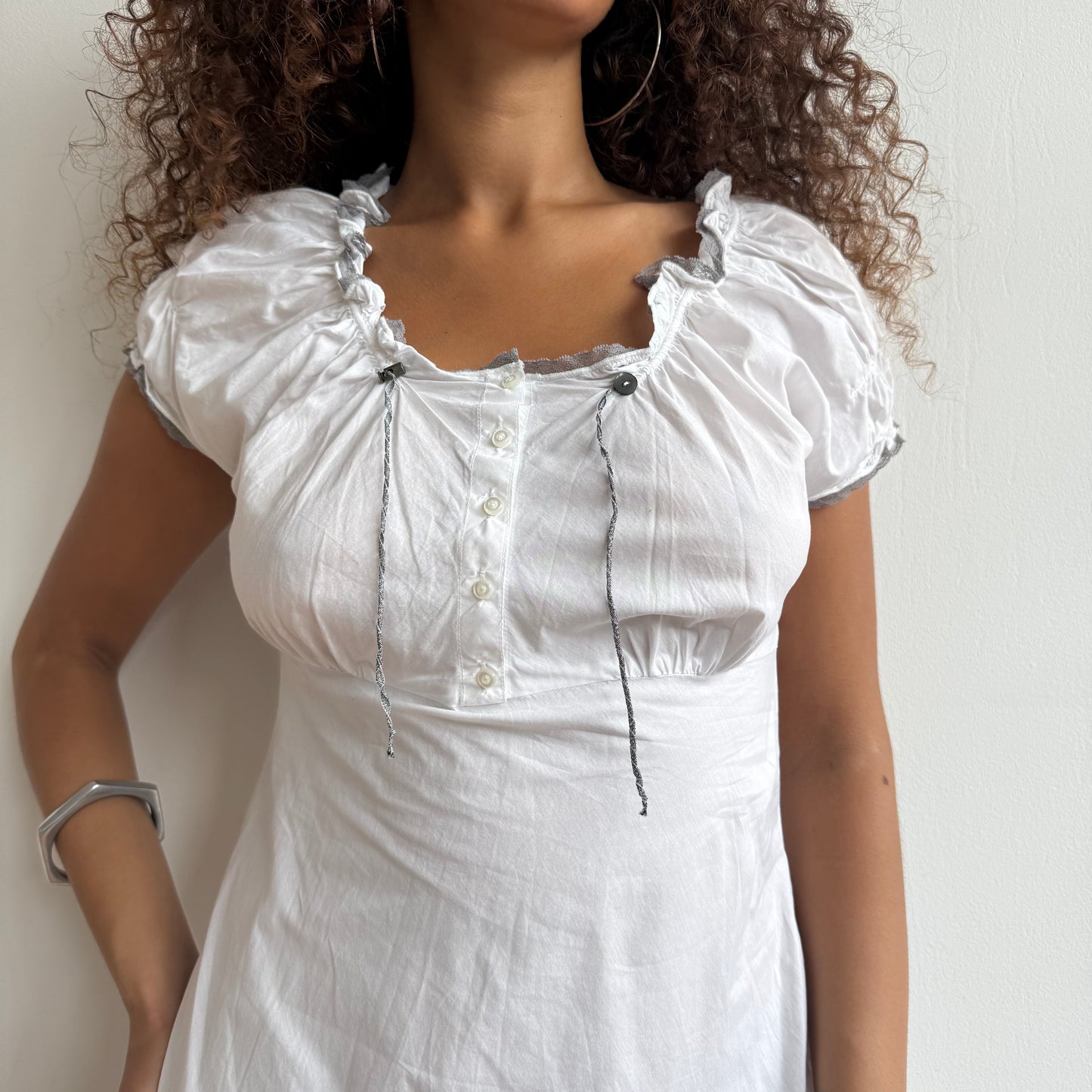 Cop Copine white milkmaid dress - Size M