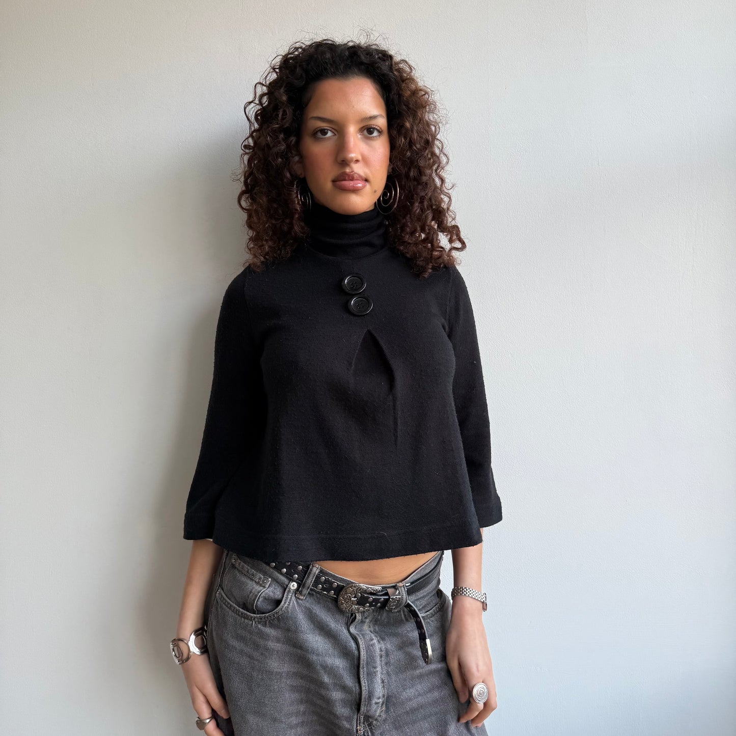 Button roll neck - Size S