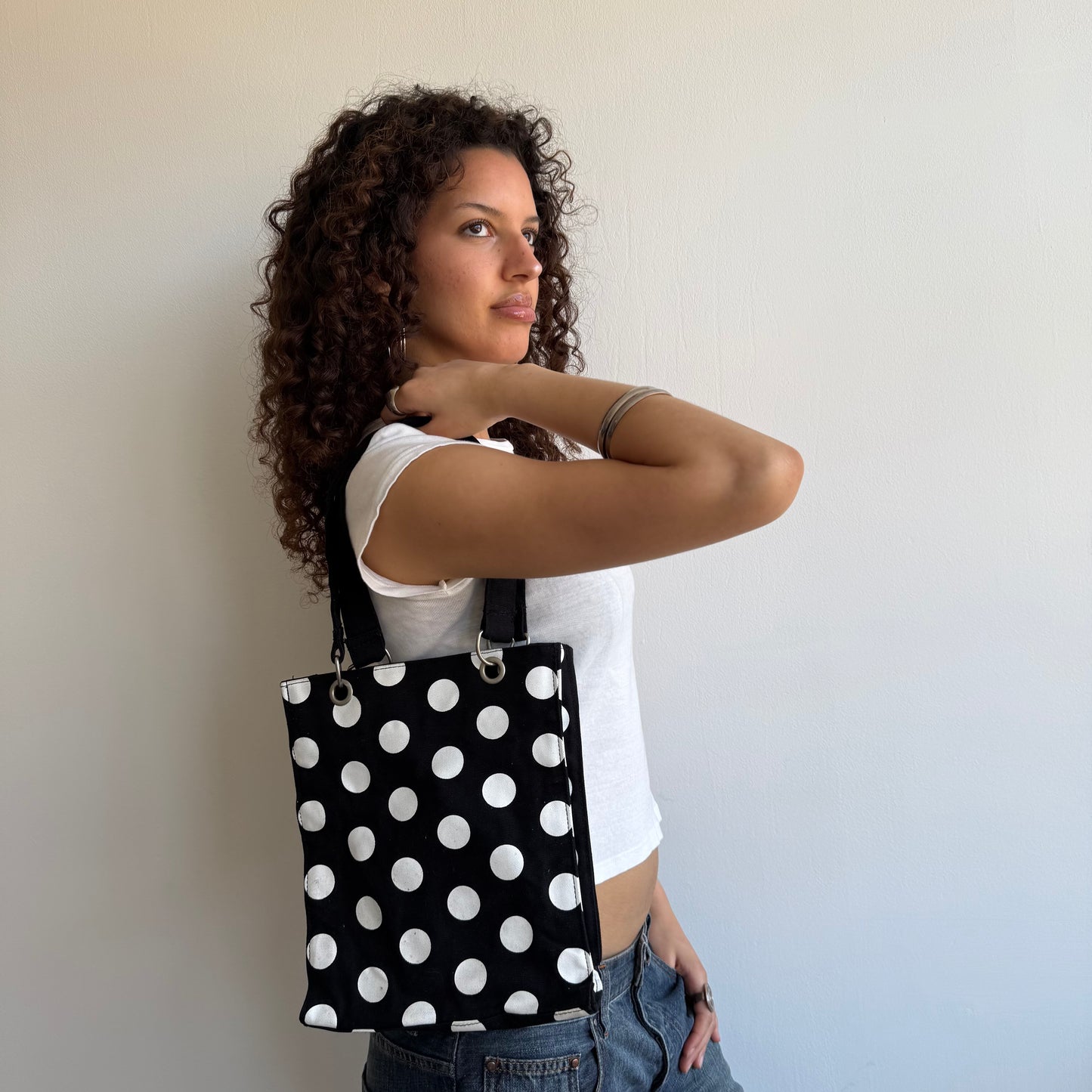 Polka dot handbag